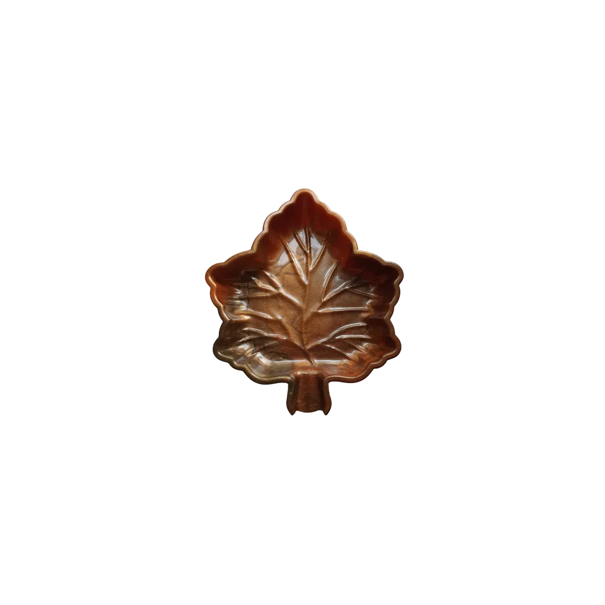 Bladschaaltje Resin Bruintinten