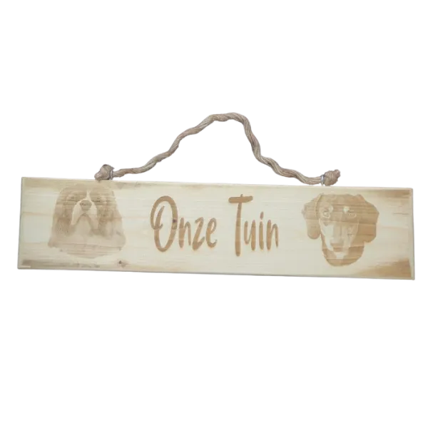 Gerecycled Houten Bord Groot Graveren