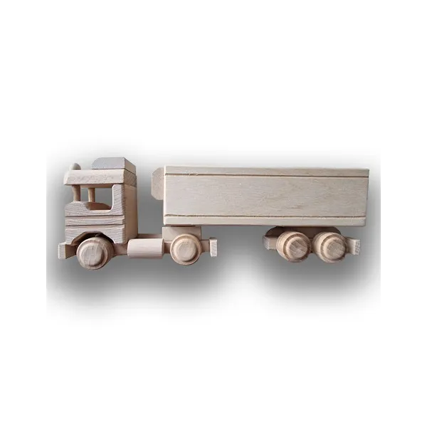 Houten Vrachtwagen met Oplegger Spaarpot
