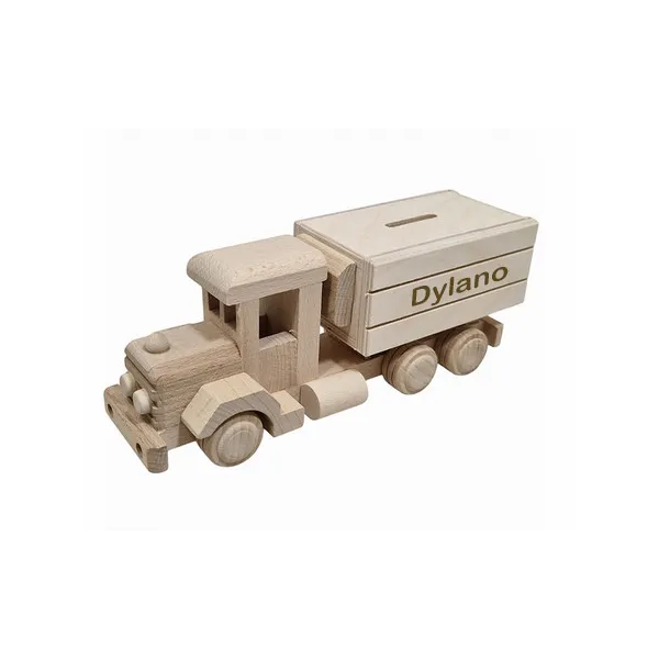 Houten Vrachtwagen Spaarpot (Serie 2)