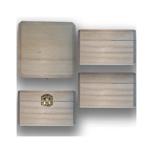 Houten Bewaarkistje Vierkant