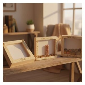 Spaarpot van Hout & Plexiglas