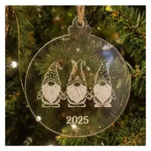 kerstornament acrylglas